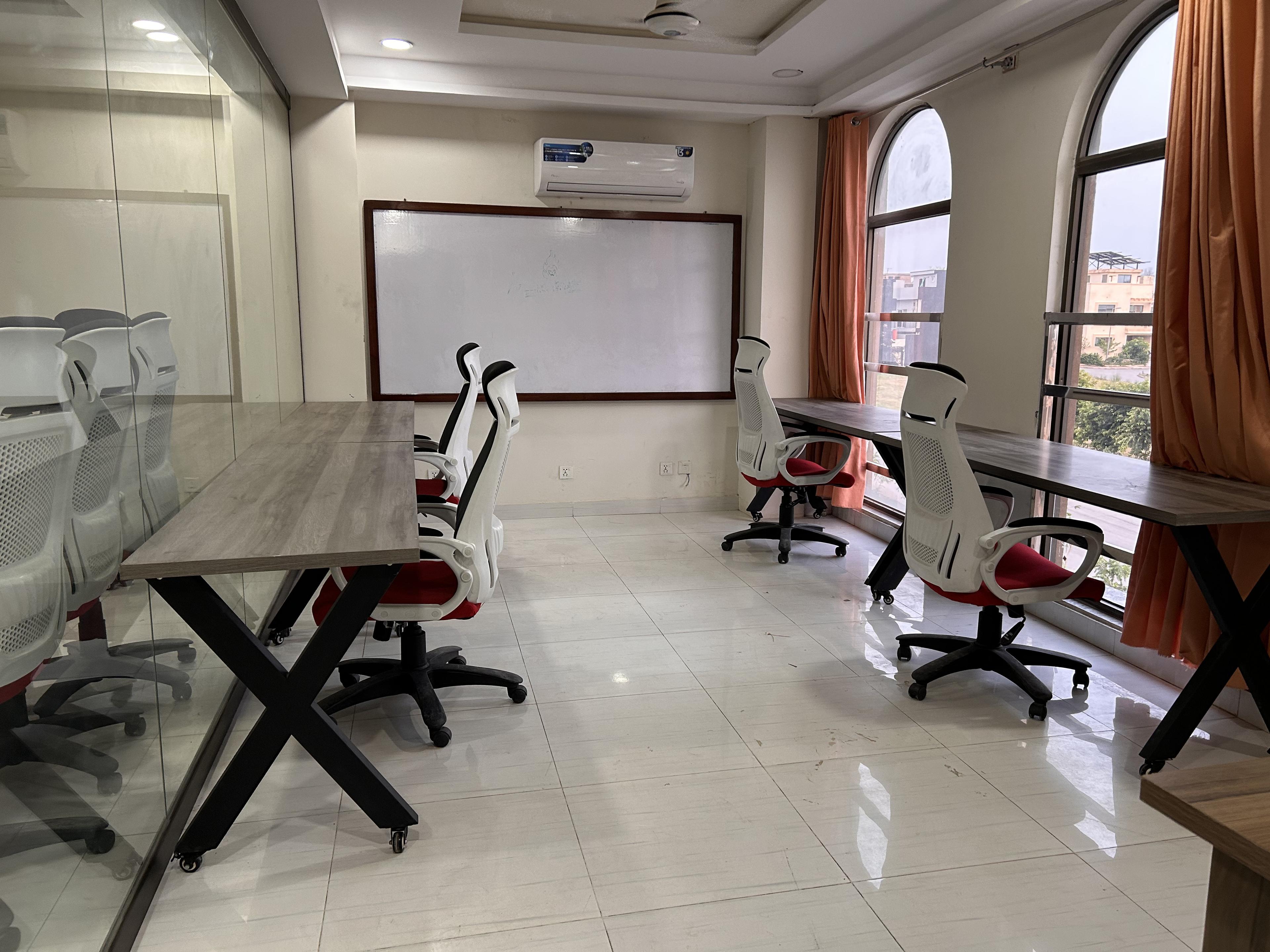 Furnished working section on the second floor