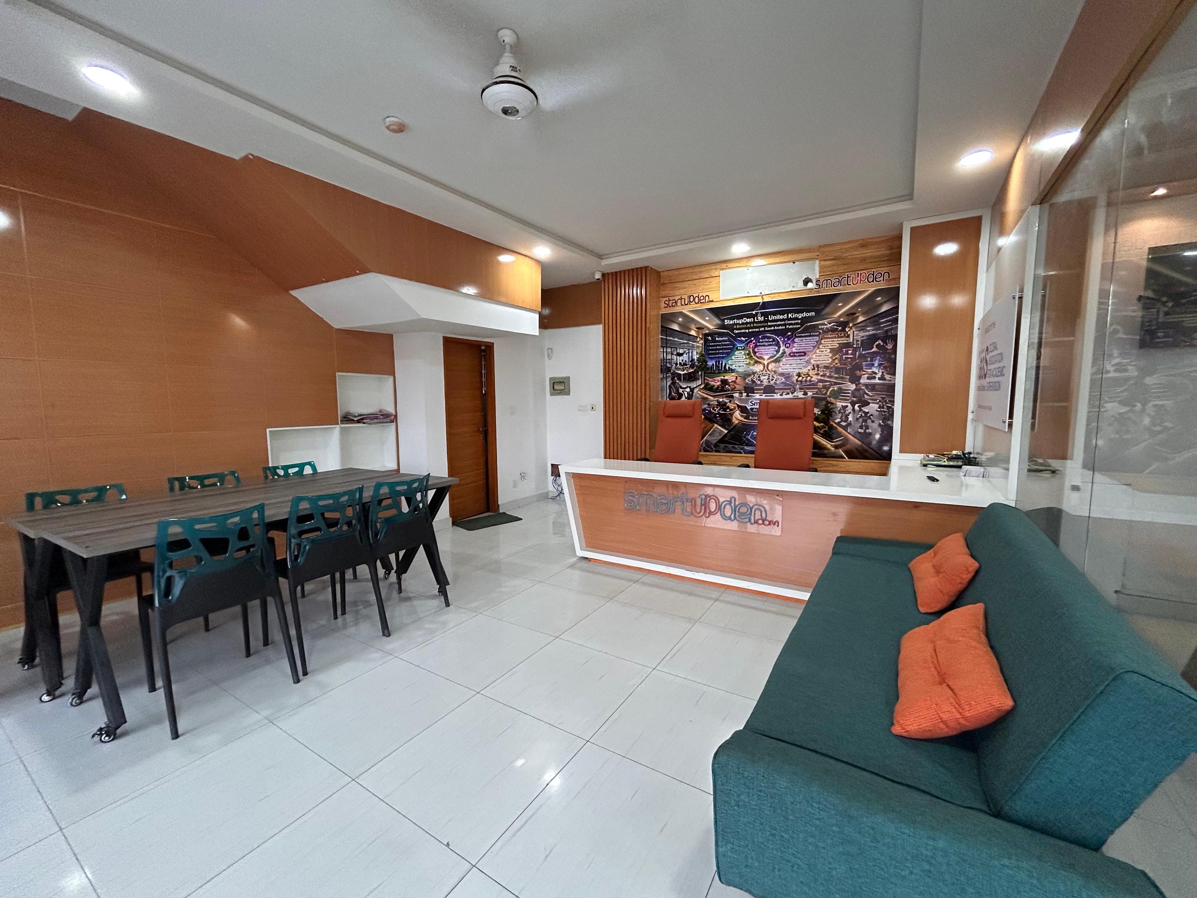 Reception desk for office tenants and visitors
